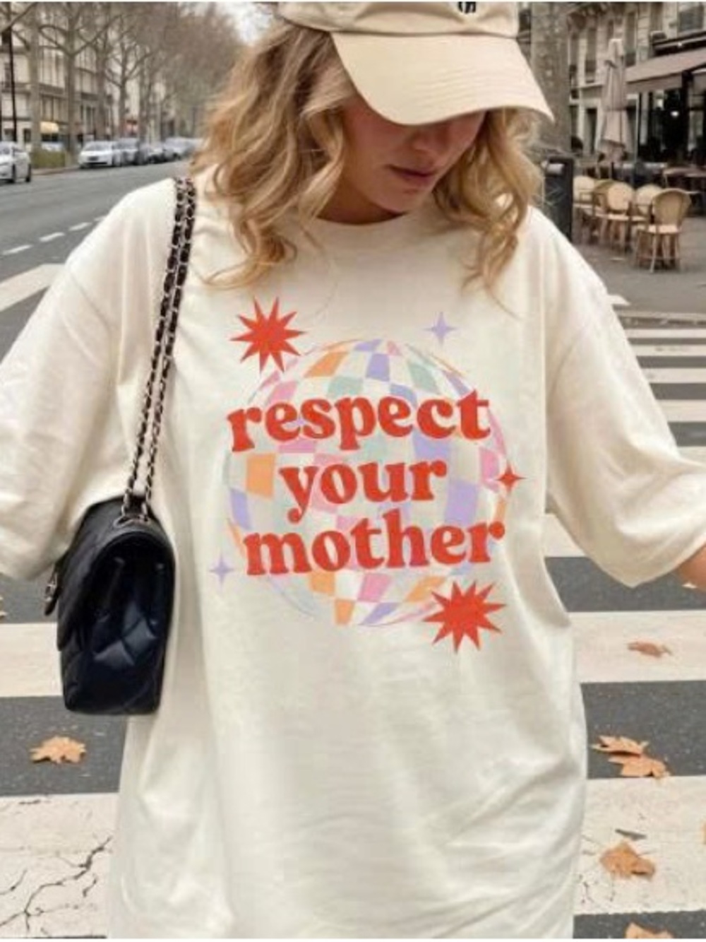 Respect Your Mother Graphic Tee - Cream